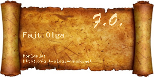 Fajt Olga névjegykártya