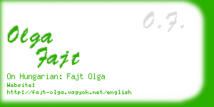 olga fajt business card